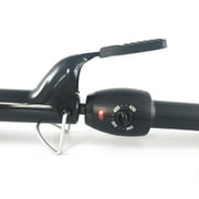 StyleCraft Stay-Temp Black Gold 5/8 Inch Professional Hair Curling Iron for All Hair Types, Adjustable Temperature, Black