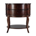 thumbnail image 4 of Butler Specialty Company Jarvis Table d'Appoint Ovale en Bois à 2 Tiroirs - Brun Terre d'Ombre, 4 of 8