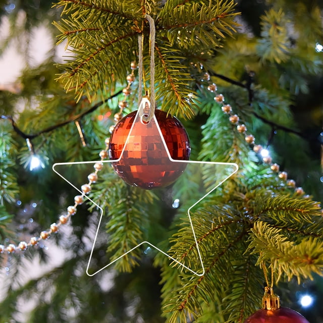 Fiudx Copo de Nieve Acrílico Navideño, Diseño Transparente En Blanco, Decoración Manuscrita Diy, Juego de 5 Piezas, Manualidades para Fiestas, Tarjetas de Mesa de Boda, Adornos para Árbol, 2 Mm de Gr