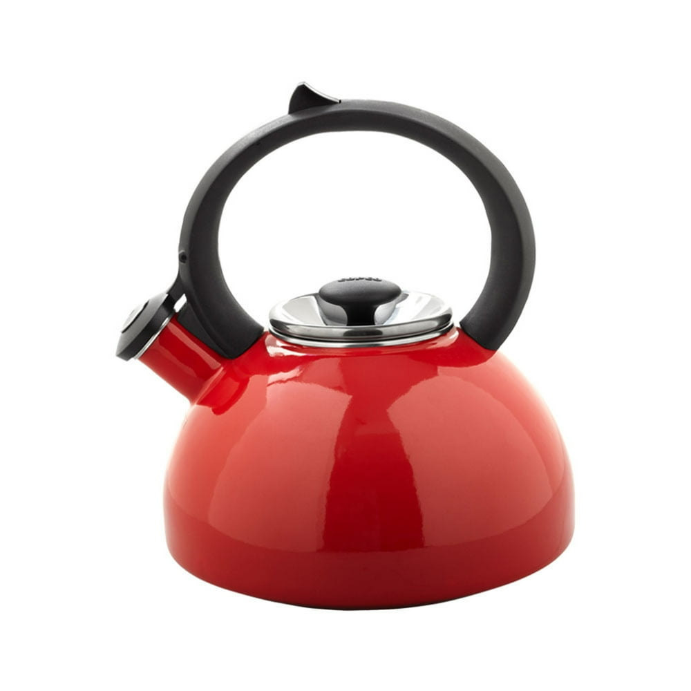 Copco Bellini Enamel on Steel 2 Quart Red Tea Kettle