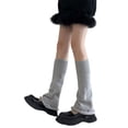 thumbnail image 2 of Liacowi Women Juniors Knitted Leg Warmers Flared Warm Knee Thigh High Long Socks Boots Cover, 2 of 5