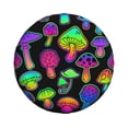 thumbnail image 2 of Bingfone Bright Mushrooms Spare Tire Cover Weatherproof Universal Wheel Protectors For Rv Camper Travel Trailer Suv Truck 16 Inch, 2 of 9