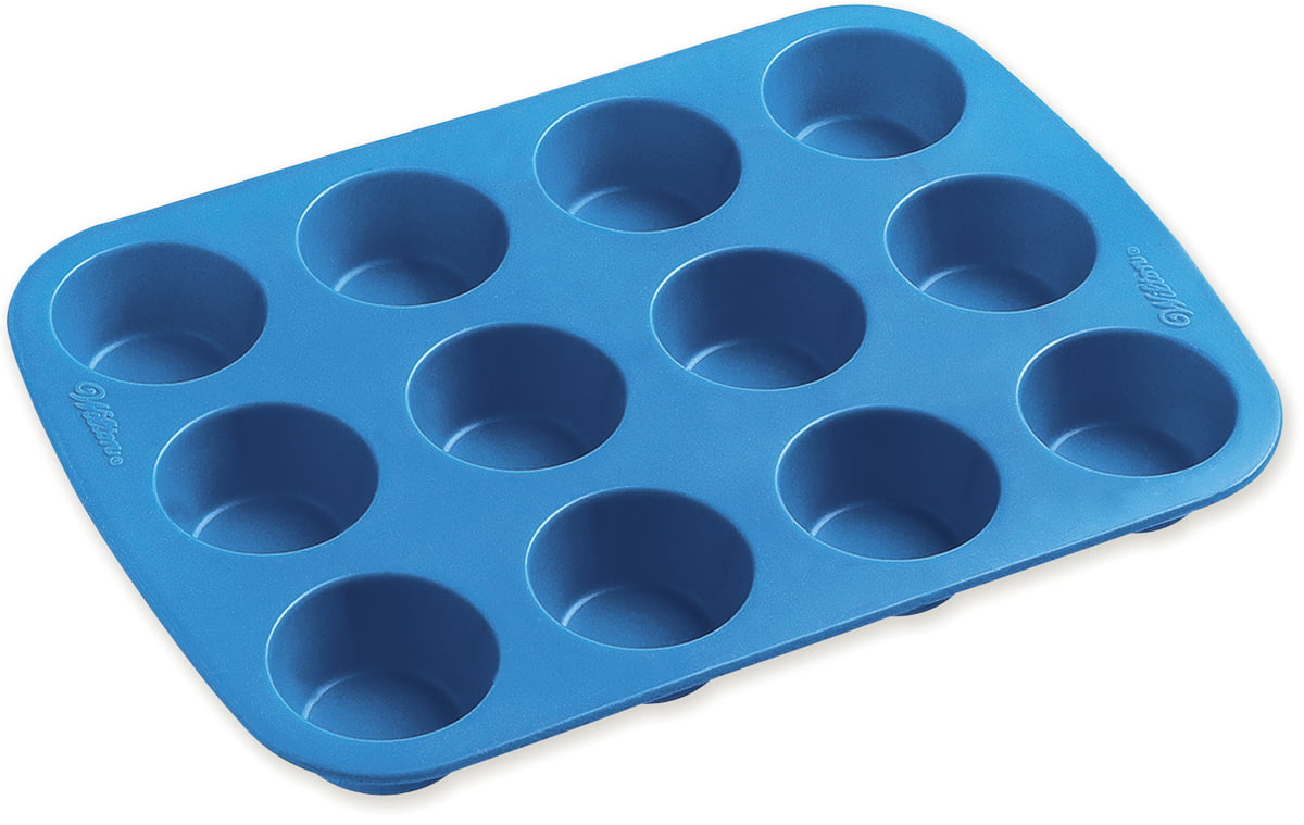 12 Cavity Muffin Silicone Mini Cookies Cupcake Bakeware Pan Soap Tray Moulds LP