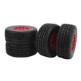 thumbnail image 1 of Pneus de Camion de Course Courte de RC, Roue de Camion de RC Meilleure Adhérence Usure Résistante Forte Texture Inégale de Caoutchouc d'Amortissement pour le Rouge de Remplacement, 1 of 8