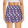 thumbnail image 4 of Uemuo Skull cartoon flower Pattern Women's Athletic Shorts High Waisted Running Shorts with Liner Pockets Gym Elastic Workout Shorts-X-Large, 4 of 9