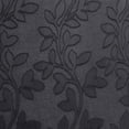 thumbnail image 5 of OVZME Darla Black Kitchen Curtains 36 Inches Long Set of 2, Jacquard Leaf Solid Sheer Curtains for Living Room Bedroom, Textured Tier Curtains for Short Windows with Rod Pocket, Each 42Wx36L Inch, 5 of 8