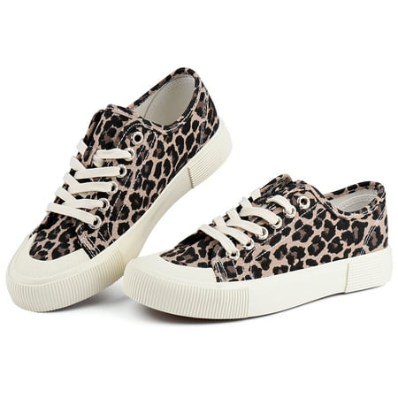 JENN ARDOR Women s Canvas Shoes Casual Sneakers Low Top Lace Up Fashion Comfortable Walking Flats