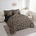thumbnail image 3 of Feelyou Cartoon Leopard Print Bedding Comforter Set 7 Pieces, Cheetah Animal Full Bedding Set, Teens Kids Boys Girls Reversible Fitted Sheet Flat Sheet, Luxury Bedroom Decor, 3 of 7