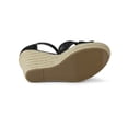 thumbnail image 5 of BLISSFUL STEP Women's Espadrille Wedge Heel Wedge Sandals Black 7, 5 of 8