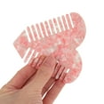 thumbnail image 3 of Unique Bargains 1 Pc Heart-shaped Hair Comb Pink Acetate Sheet, 3 of 5