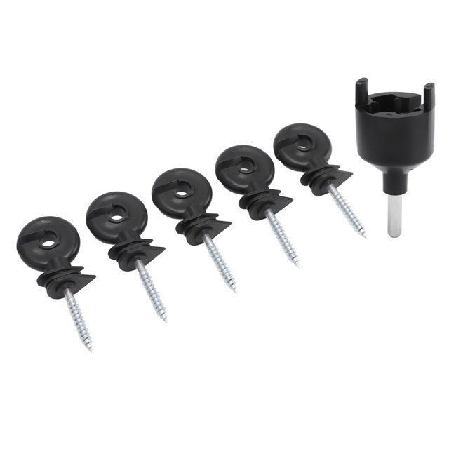 Self Tapping Insulator,50Pcs Electric Fence Insulator Ring Insulator Head Multiple Purpose Screwin Insulator High Capacity