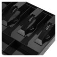 thumbnail image 3 of Five Grids Cash Drawer Register Insert Coin Tray Cashier Tidy Storage Safe Box (Black), 3 of 6