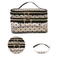thumbnail image 4 of 1 Pc Bolsa de Maquillaje de Gran Capacidad para Viaje Beige de Tela de Malla, 4 of 5