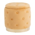 thumbnail image 3 of Sagebrook Home Set of Two Tufted Velvet Storage Ottoman Footrests with Button Accents, 3 of 9