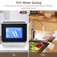 thumbnail image 7 of Garvee Portable Dishwashers Countertop with 5L Built-in Water Tank,5 Washing Programs, PTC Hot Air Drying & Inlet Hose, 360° Dual Spray Arm, Mini Dish Washer for Dorm,Apartments, 7 of 7