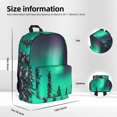 Uemuo Northern Lights 2 Pattern Backpack for Work and Travel Durable