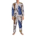 thumbnail image 3 of Balery Antique Vintage Teapot Coffee Grinder Pattern Pajama Sets for Men Long Sleeve 2 Piece Sleepwear Loungewear Sets Soft PJ's with Pockets Long Sleeve Comfy Pj Sets-Medium, 3 of 7
