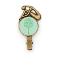 thumbnail image 1 of Épingle à Cheveux Ronde en Forme d'Arbre Vert vintage en Métal, 1 of 3