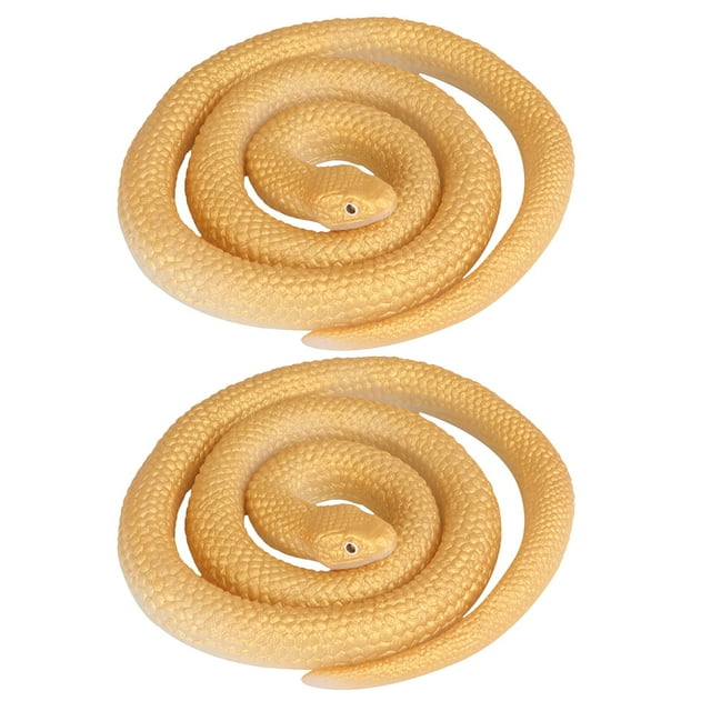 2pcs Silicone Snake Modelo Simulación Snake Toy Fake Snake Farty Tricky Props