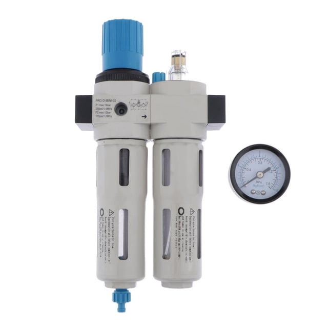 frc--02 filtro de compresor de aire de 1/4 "con calibrador sin 0.15 ~ 1.2mpa Sunnimix Separador de agua y aceite