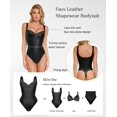 thumbnail image 4 of Body Popilush Shapewear para mujer, corsé de encaje y control de barriga, camisetas sin mangas de piel sintética, 4 of 6