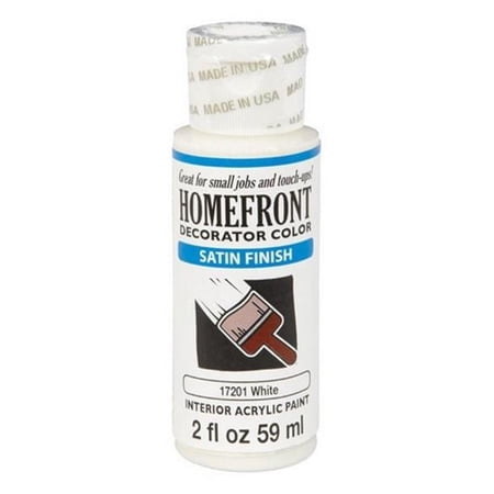 17201N 2 oz Satin White Decoratior Interior Satin Acrylic Paint