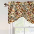 thumbnail image 5 of Tie Up Valances for Windows, Fall Leaves Adjustable Valance Curtains Window Treatment for Living Room/Bedroom, Farmhouse Beige Botanical Leaf Autumn Rod Pocket Kitchen Curtains & Drapes 54x18 Inch, 5 of 9