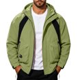 thumbnail image 2 of LVHAOGJOB Jackets for Men with Pockets Rain Jackets with Zipper Big and Tall Hiking Mens Coats Outdoor, 2 of 9