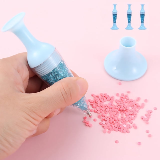 MORESEC under $5 Blue Rhinestone Glue PenBlue Rhinestone Glue Pen Set of 3, Handy Tool for Precise Rhinestone Application in DIY Crafts, Ergonomic Design for Comfortable Use