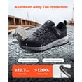 thumbnail image 2 of VEVOR Steel Toe Shoes for Men, US Size 11 Wide, Men’s Cushion Sport Safety Toe Athletic Work Shoe, Indestructible Safety Sneakers Lightweight,Breathable Industry Construction Work Shoes, Black, 2 of 9