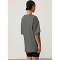 thumbnail image 5 of Womens Oversized T Shirts Summer Half Sleeve Crew Neck Tunic Tops, 5 of 5