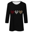thumbnail image 4 of Valentines Day Shirt for Women, Graphic Tees Valentines, 3/4 Sleeve T Shirts Fashionable Women's Pullover Blouse Printed Casual Crew Neck 3/4 Sleeves Top, 4 of 4