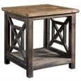 thumbnail image 1 of Uttermost Spiro Table d'Appoint en Bois de Sapin Récupéré Noir Brossé, 1 of 4