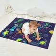 thumbnail image 2 of Space Dinosaurs Astr Dino Pattern Blanket,Comfortable Soft Flannel Throw Blanket,All Season,Warm Lightweight Blankets for Sofa Bed Couch Living Room Chair,30"x40", 2 of 4