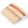 thumbnail image 3 of Mini Dustpan and Brush Set Wood Small Metal Dust Pan Natural Table Top Handy Brush for Sweeping, 3 of 5