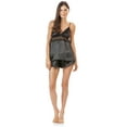 thumbnail image 2 of Ashford & Brooks Women's Satin Cami and Shorts Pajama Set - Black - Medium, 2 of 2
