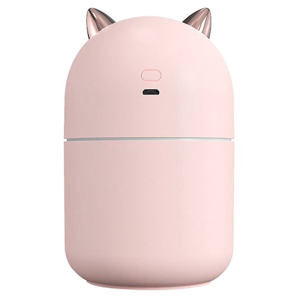Cateissary Humidificador Mini humidificador de dibujos animados para el hogar y la Oficina, difusor de Aroma USB de 300ml con Humidificadores Rosado 0205#