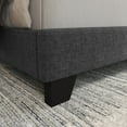 thumbnail image 5 of Sha Cerlin Grey Queen Size Platform Bed Frame with Tufted Headboard & Wingback, Adult, 5 of 7
