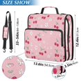 thumbnail image 2 of FORMRS Zipper Binder with Shoulder Strap 2-inch Ring 500 Sheet Capacity File Bag, Pink Cute Cherry Pattern, 2 of 5