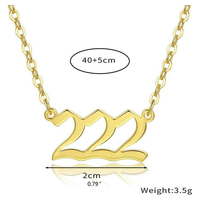 【THE M】THE ANGEL NUMBERネックレス Apooke Angel Number Necklace 111 222 333 444 555 666 777 888