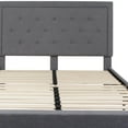 thumbnail image 4 of Flash Furniture Roxbury Queen Size Tufted Upholstered Platform Bed in Light Gray Fabric, 4 of 11