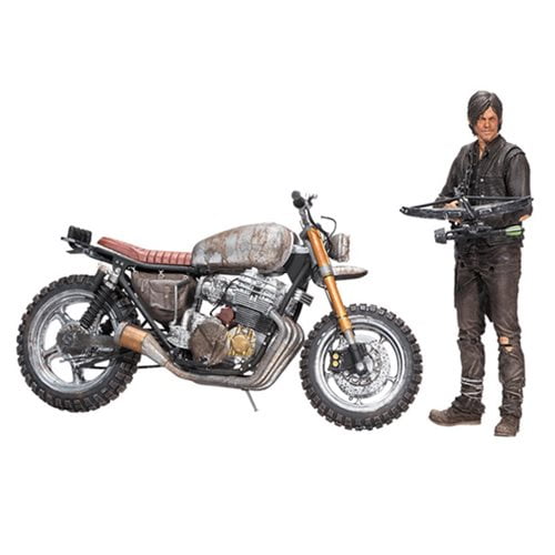 Walking Dead Daryl Dixon Action Figure And Motorcycle Version 2 Deluxe Box Set Walmart Com Walmart Com
