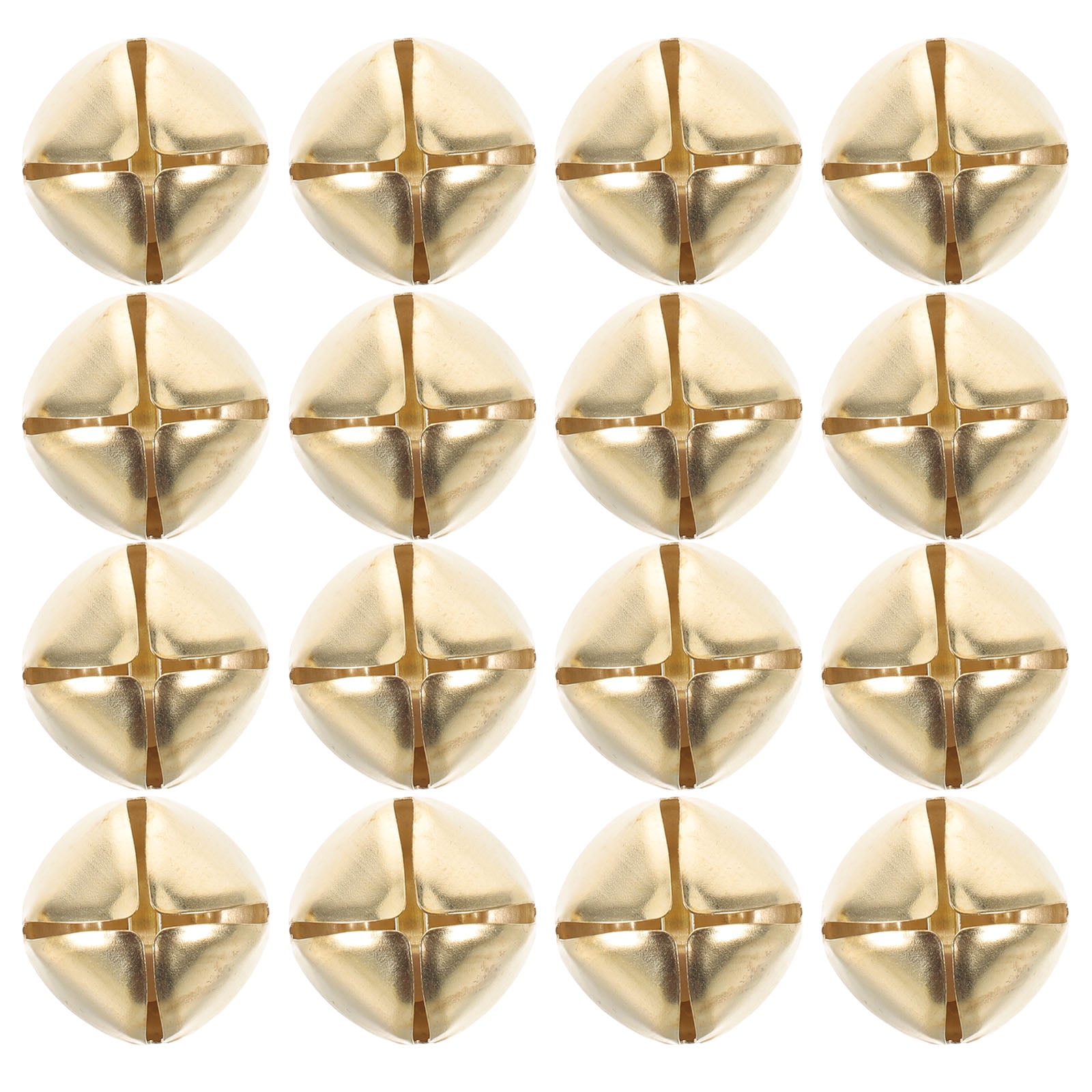 Minkissy 100pcs Cross Dog Collar Bell Golden Iron 4mm Hole Vintage Pet Charm