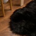 thumbnail image 5 of Ultra Soft Faux Sheepskin Fur Shag Rug Black 2' x 6' Sheepskin, 5 of 7
