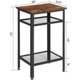 thumbnail image 5 of Hommpa Side Coffee Table Tall Wood Accent End Tables for Bedroom Living Room - Brown, 5 of 6