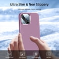 thumbnail image 5 of [5 in 1 for iPhone 14 Pro Max Case 6.7, with 2 Pack Screen Protector + 2 Pack Camera Lens Protector, Liquid Silicone Slim Shockproof Protective Phone Case [Microfiber Lining] (Lilac Purple)……, 5 of 13