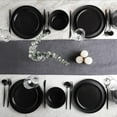 thumbnail image 2 of Stoneware 16 Piece Dinnerware Set, Plates and Bowls, Black Matte Dish, Service for 4 – Minimalist Round Style, Microwave & Dishwasher, 2 of 6