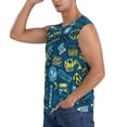 thumbnail image 3 of Lsque Dump Truck Print Men's Cotton Blend Sleeveless Muscle Shirts (S-3XL)- Moisture Wicking, Odor Protection, UPF 30+,3X-Large, 3 of 8