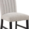 thumbnail image 2 of Reo Dining Side Chair Set of 2, Vertical Tufted Gray Boucle, Black, 2 of 3