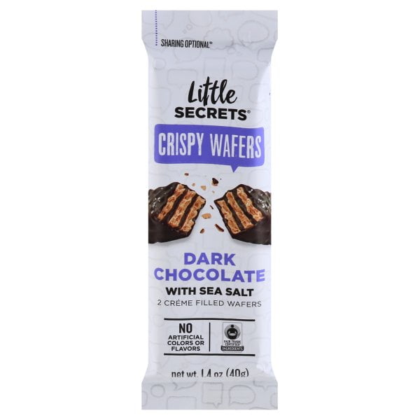 Little Secrets Crispy Wafers Dark Chocolate with Sea Salt, 1.4 OZ